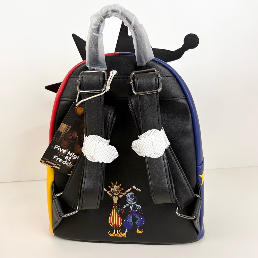 Loungefly Five Nights At Freddy’s Security Breach Sun & Moon Mini Backpack New - Picture 8 of 9
